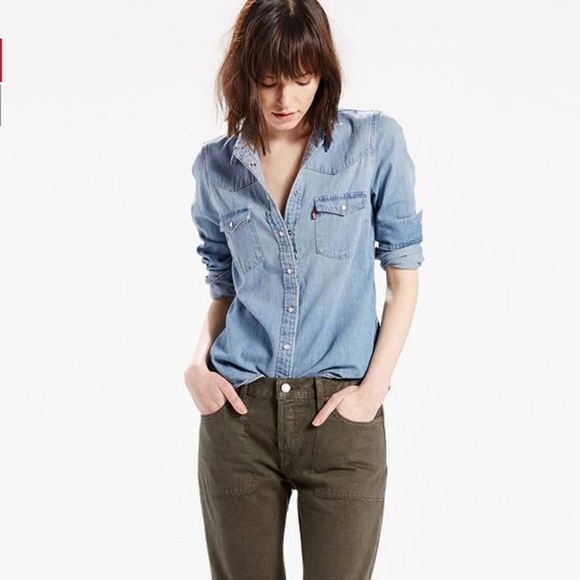 levis denim shirts womens